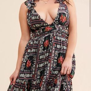 Anthropologie Let Me Be Ruffle Tie Back Dress